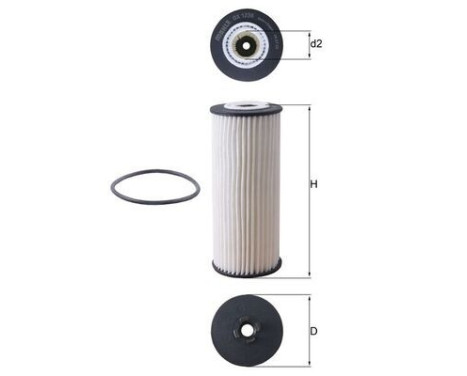 oil filter OX 1236D Mahle, Image 2
