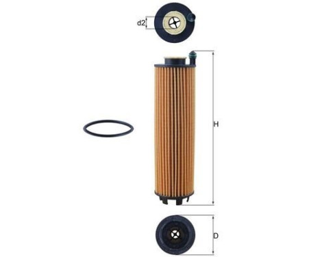 oil filter OX 1301D Mahle