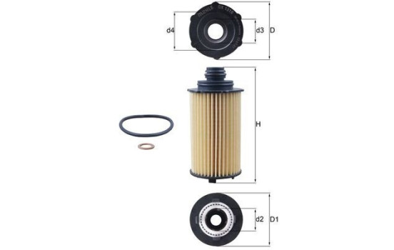 Oil filter OX 1310D Mahle