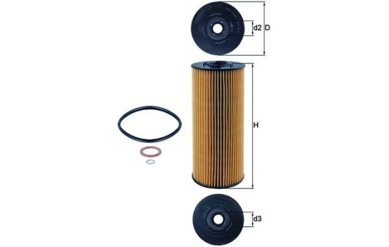 Oil Filter OX 137D Mahle, Image 2