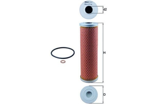 Oil Filter OX 147D Mahle, Image 4