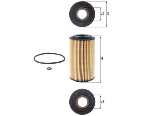 Oil Filter OX 153D1 Mahle, Image 3