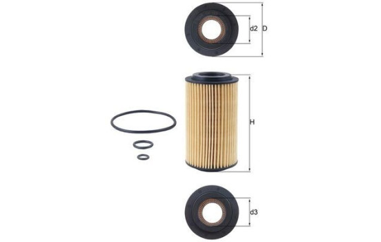 Oil Filter OX 153D3 Mahle, Image 4
