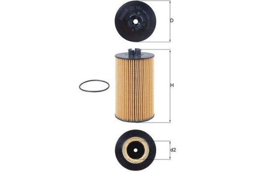 Oil Filter OX 161D Mahle, Image 2