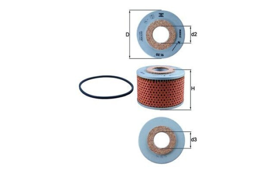Oil Filter OX 16D Mahle, Image 2