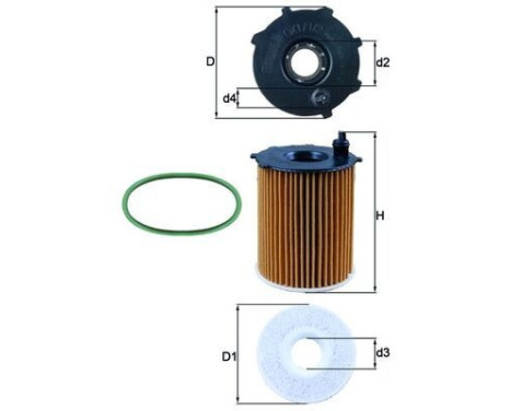 Oil Filter OX 171/2D1 Mahle, Image 2