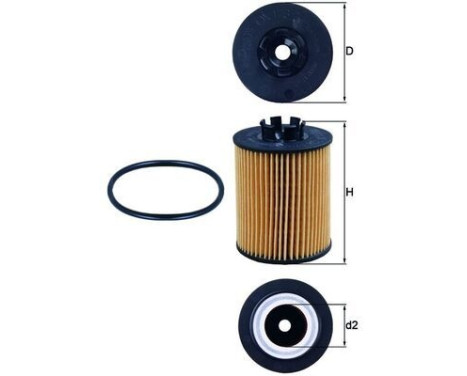Oil Filter OX 173/2D Mahle, Image 2
