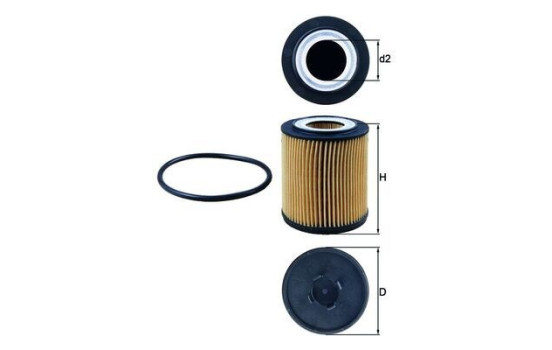 Oil Filter OX 182D Mahle, Image 3