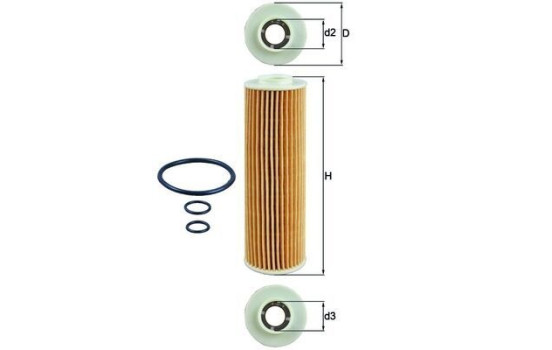 Oil Filter OX 183/5D Mahle, Image 2