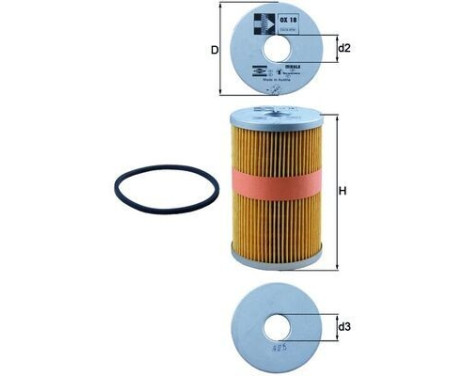 Oil Filter OX 18D Mahle, Image 2