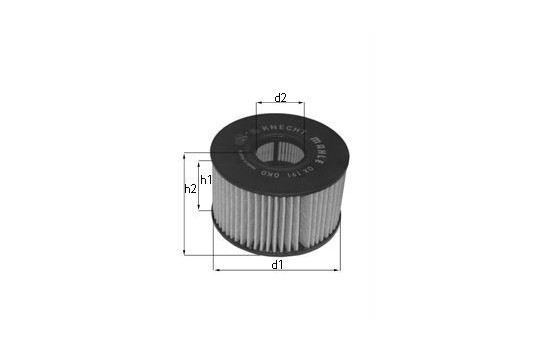 Oil Filter OX 191D Mahle, Image 2