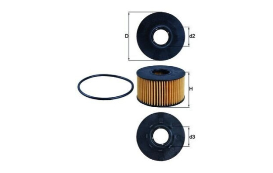 Oil Filter OX 191D Mahle, Image 3