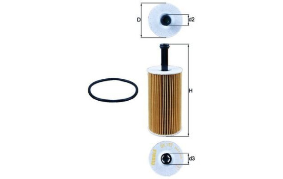 Oil Filter OX 193D Mahle, Image 2