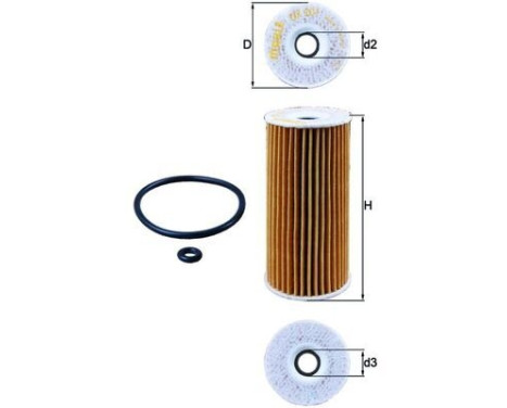 Oil Filter OX 201D Mahle, Image 3