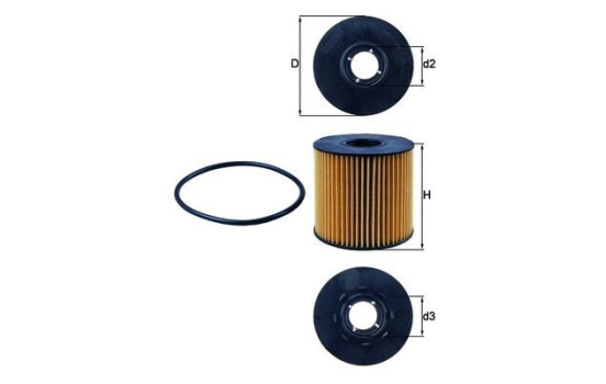 Oil Filter OX 210D Mahle, Image 2