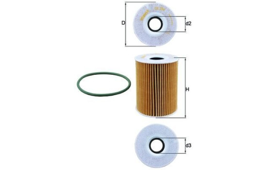 Oil Filter OX 254D5 Mahle, Image 2