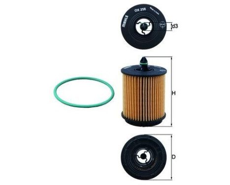 Oil Filter OX 258D Mahle, Image 3