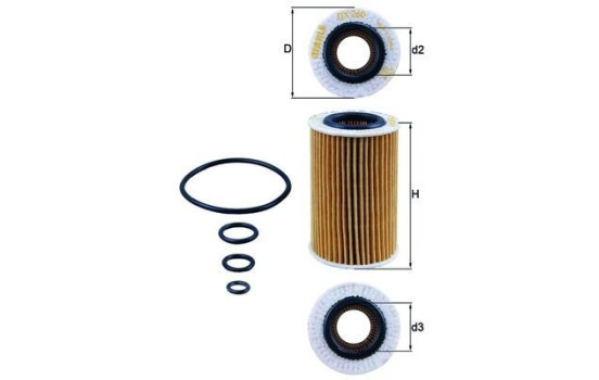 Oil Filter OX 260D Mahle, Image 3