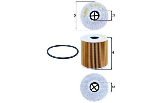Oil Filter OX 339/2D Mahle, Image 2