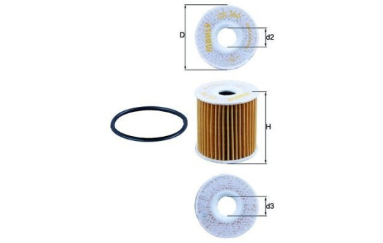 Oil Filter OX 346D Mahle, Image 3