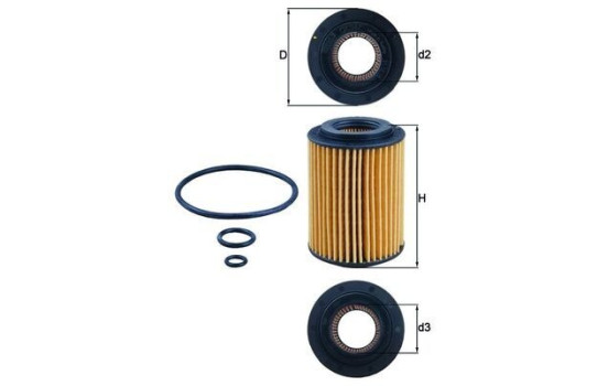 Oil Filter OX 347D Mahle, Image 2
