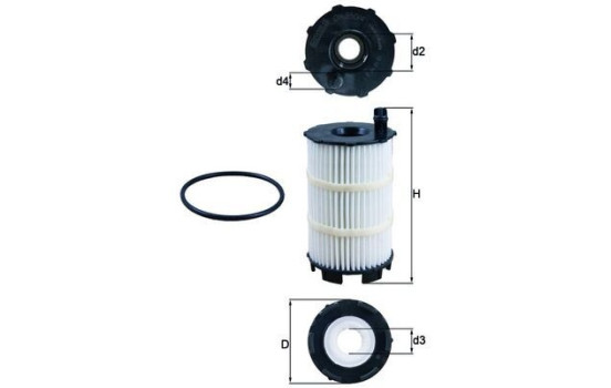 Oil Filter OX 350/4D Mahle, Image 5