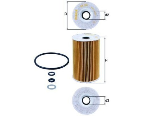 Oil Filter OX 351D Mahle, Image 4