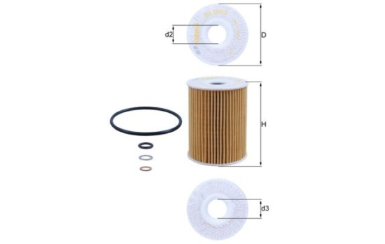 Oil Filter OX 355/3D Mahle, Image 2