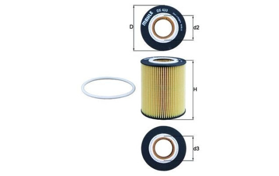 Oil Filter OX 433D Mahle, Image 3
