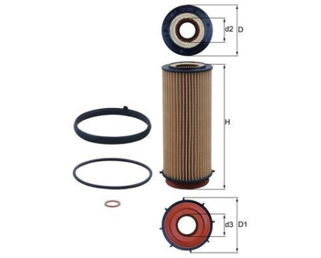 Oil Filter OX 560D Mahle, Image 2