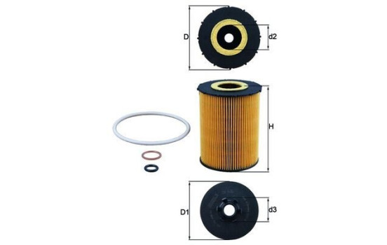 Oil Filter OX 636D Mahle, Image 4