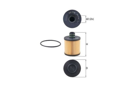 Oil Filter OX 779D Mahle, Image 3