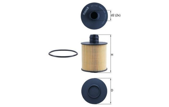 Oil Filter OX 779D Mahle, Image 5