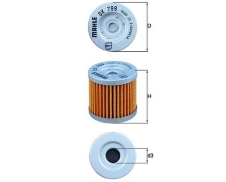 Oil Filter OX 798 Mahle, Image 2