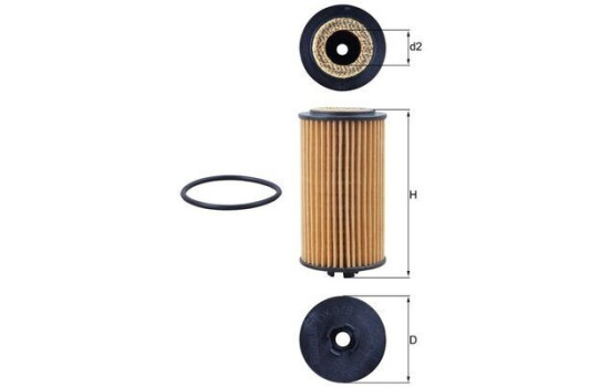 Oil Filter OX 978D Mahle, Image 2