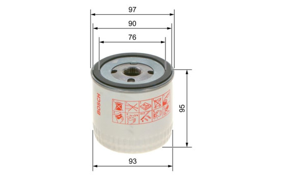 Oil Filter P3252 Bosch, Image 4