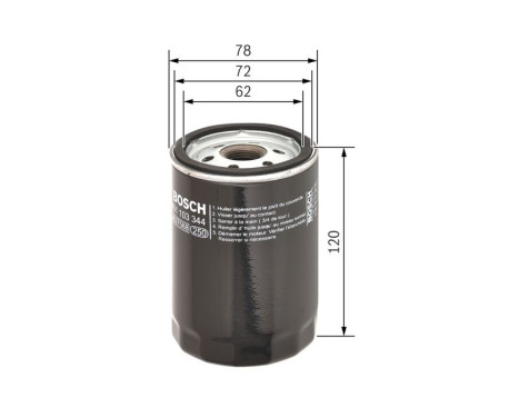 Oil Filter P3344 Bosch, Image 5