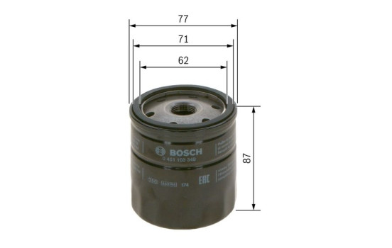 Oil Filter P3349 Bosch, Image 5