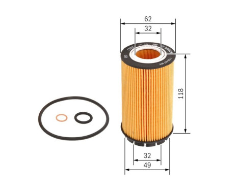Oil Filter P7069 Bosch, Image 2