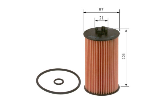 Oil Filter P7074 Bosch, Image 2