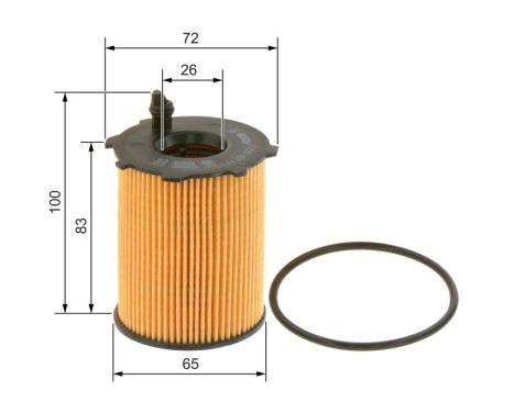 Oil Filter P7082 Bosch, Image 3