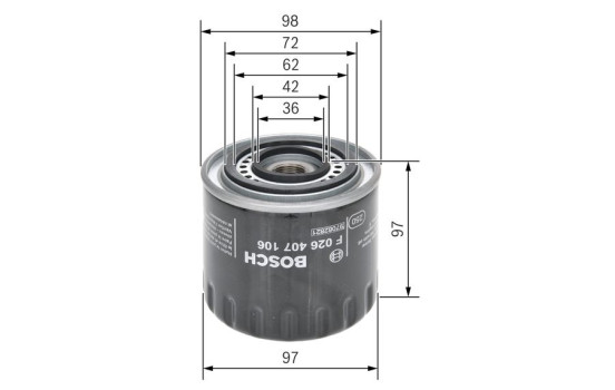 Oil Filter P7106 Bosch, Image 6