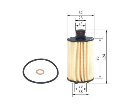 Oil Filter P7154 Bosch, Image 2