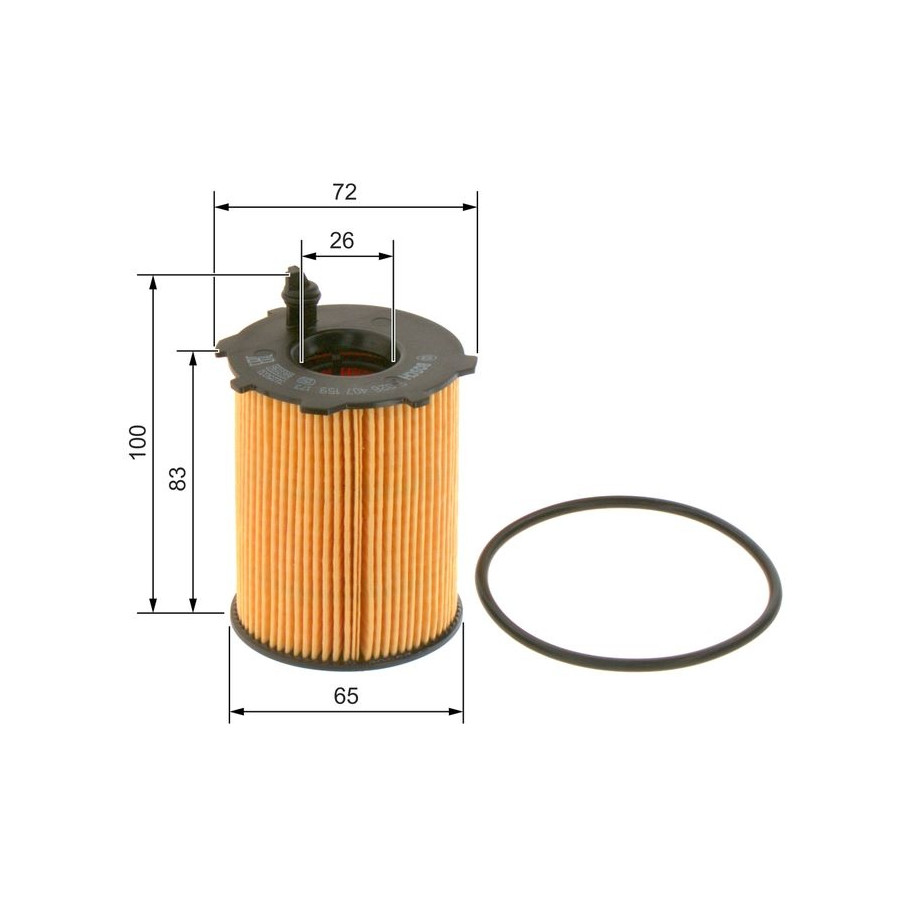 Filtro Olio Bosch P7159 - Alta Qualità Per Una Protezione Efficace Del Motore | Ricambio Affidabile E Duraturo - Foto 2