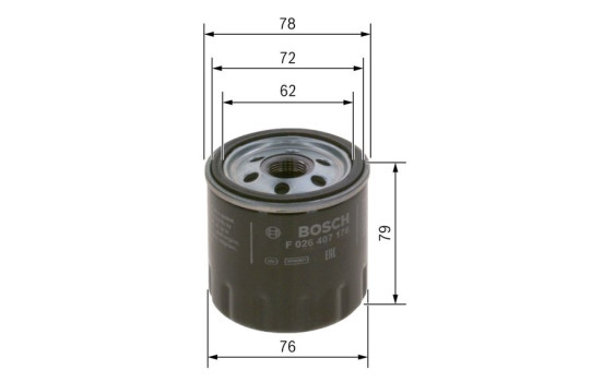 Oil Filter P7176 Bosch, Image 2