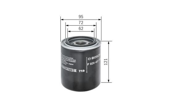 Oil Filter P7198 Bosch, Image 2
