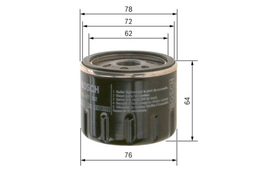 Oil Filter P7302 Bosch, Image 6