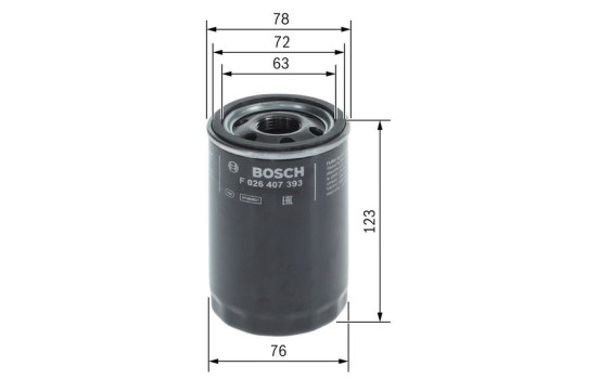 Oil filter P7393 Bosch, Image 5