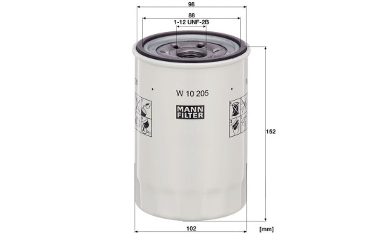 Oil filter W 10 205 MANN-FILTER, Image 2