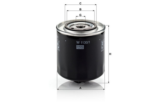 Oil Filter W 1130/1 MANN-FILTER, Image 3
